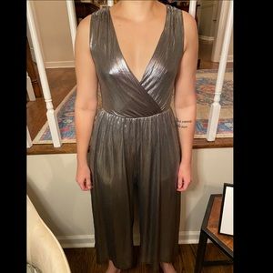 Francesca’s Silver Jumpsuit